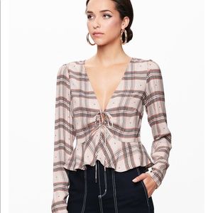 Brand new plaid top